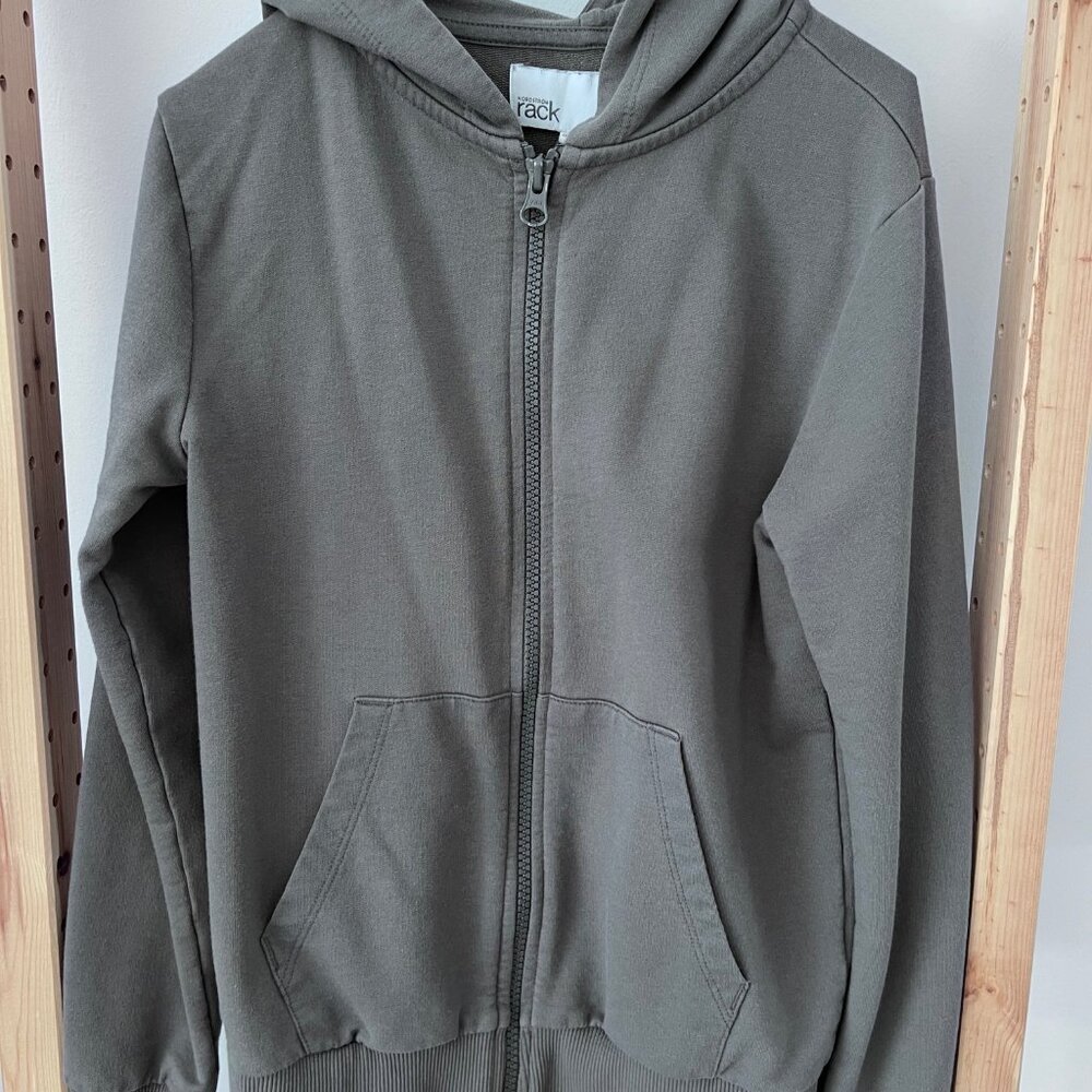 Nordstrom Rack Boys Kids Zip Hoodie Grey ( Sz 7-8 yrs )